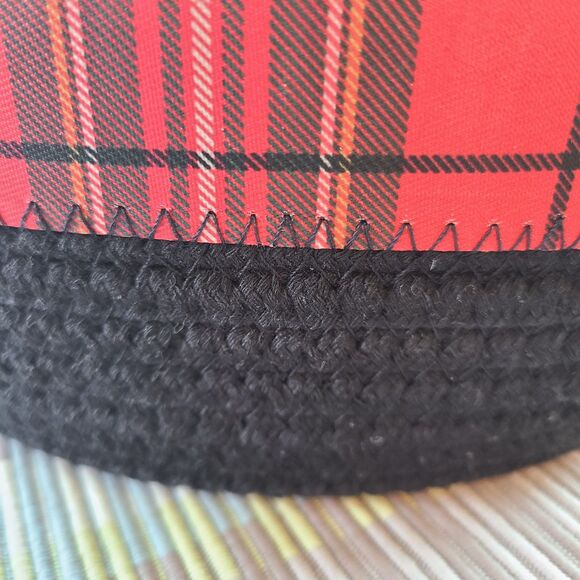 Hallmark Buffalo Plaid Tote Basket - Red and Black - 12.75" Tall - New With Tag - Picture 8 of 10